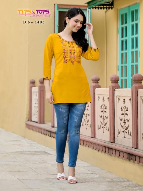 Tips & Tops Bubbly Vol 14 short kurtis for patiala online india