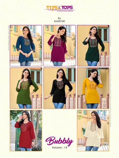 Tips & Tops Bubbly Vol 14 short kurtis for patiala online india