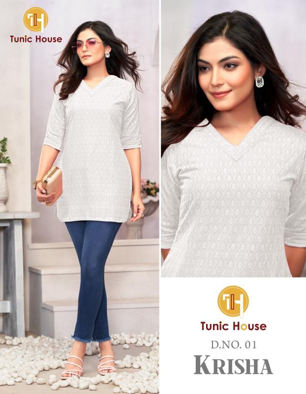 Tunic House Krisha short kurtis for skirts online india