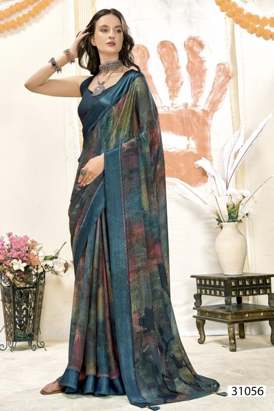 Vallabhi Evelyn Vol 6 buy Chiffon Printed Sarees online india