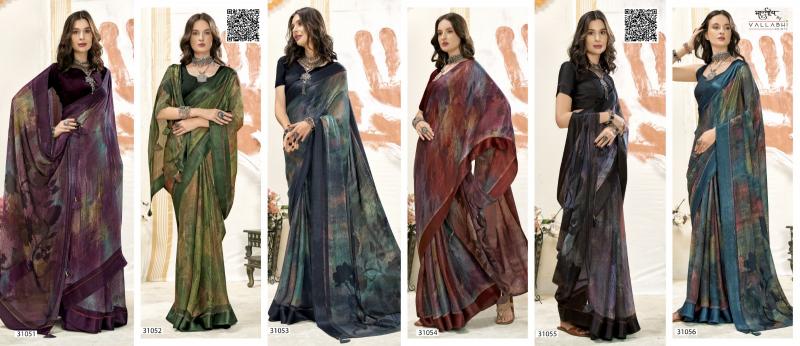 Vallabhi Evelyn Vol 6 buy Chiffon Printed Sarees online india