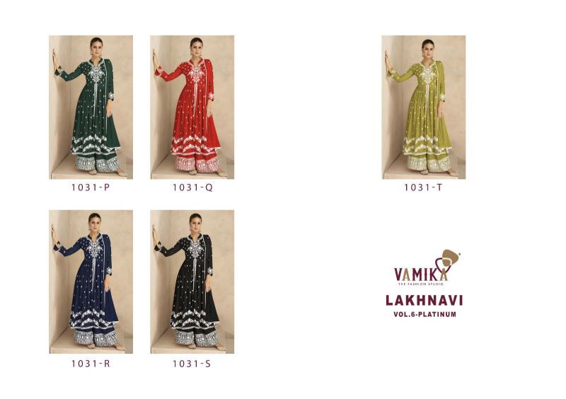 Vamika Lakhnavi Vol 6 Platinum (D.NO.1031P to 1031T) pinterest india kurti designs