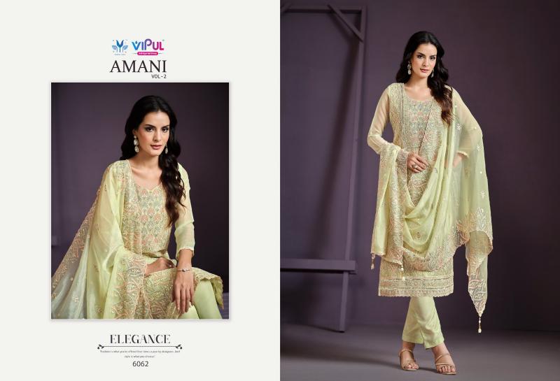 Vipul Amani Vol 2 Embroidered Salwar Suits Wholesale Catalog