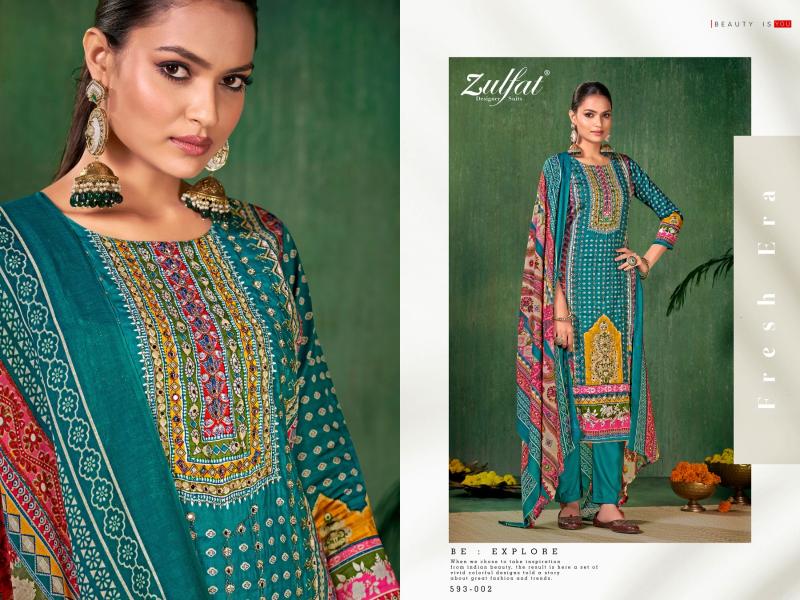 Zulfat Sangini Digital Printed wholesale dress material suppliers