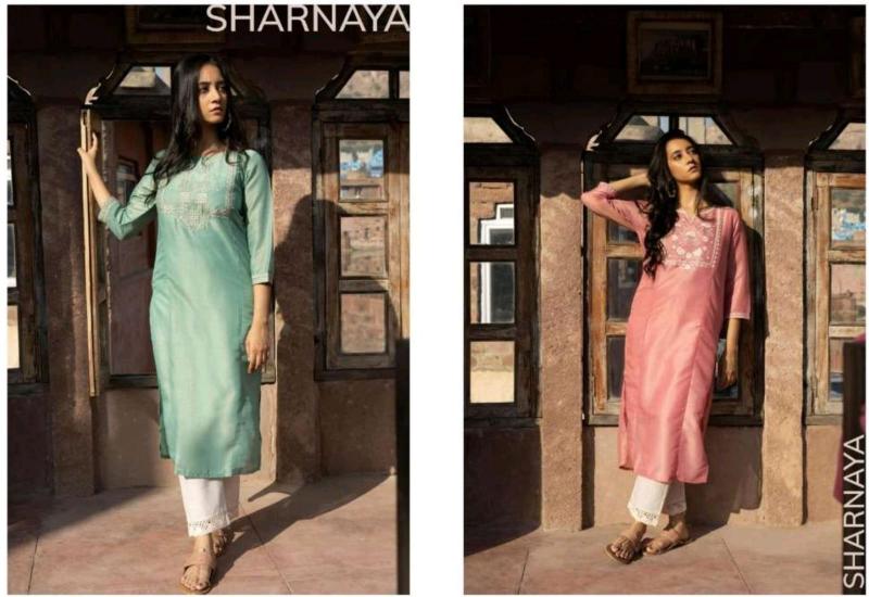 100 Miles Sharnaya Fancy Blended Embroidered designer pakistani kurtis india