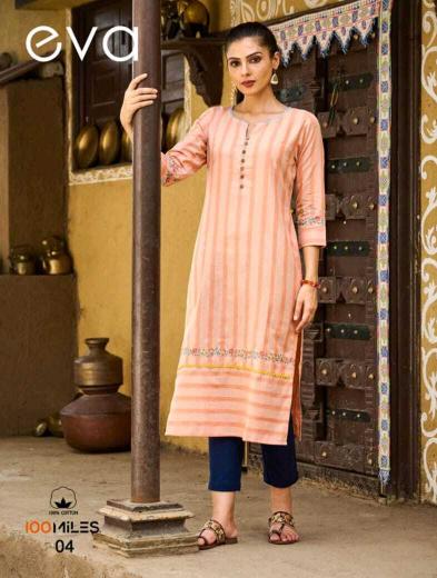 100 Miles Eva plain cotton kurtis online shopping india