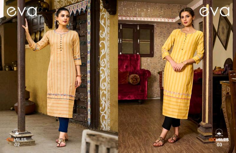 100 Miles Eva plain cotton kurtis online shopping india