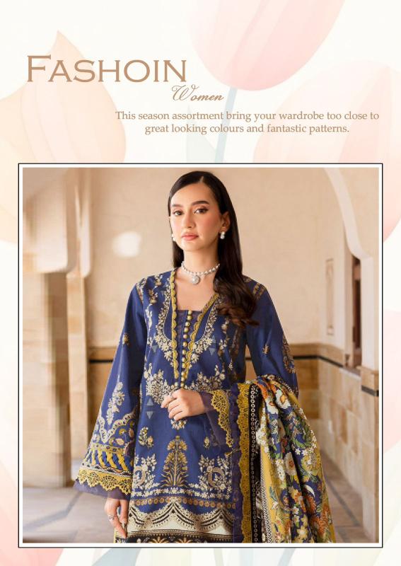 Al karam Kesariya Vol 14 Cambric Cotton Pakistani Lawn suits Wholesale Catalog