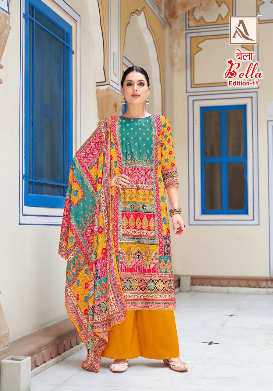 Alok Bella Vol 11 wholesale dress material dealer bengaluru karnataka 