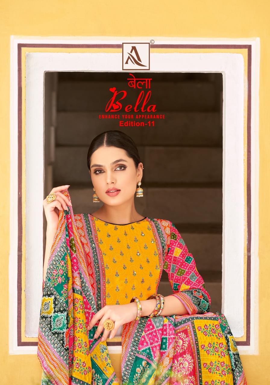 Alok Bella Vol 11 wholesale dress material dealer bengaluru karnataka 