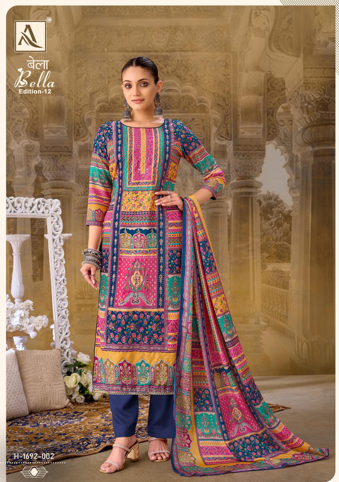 Alok Bella Vol 12 wholesale online shopping dress material cash on delivery