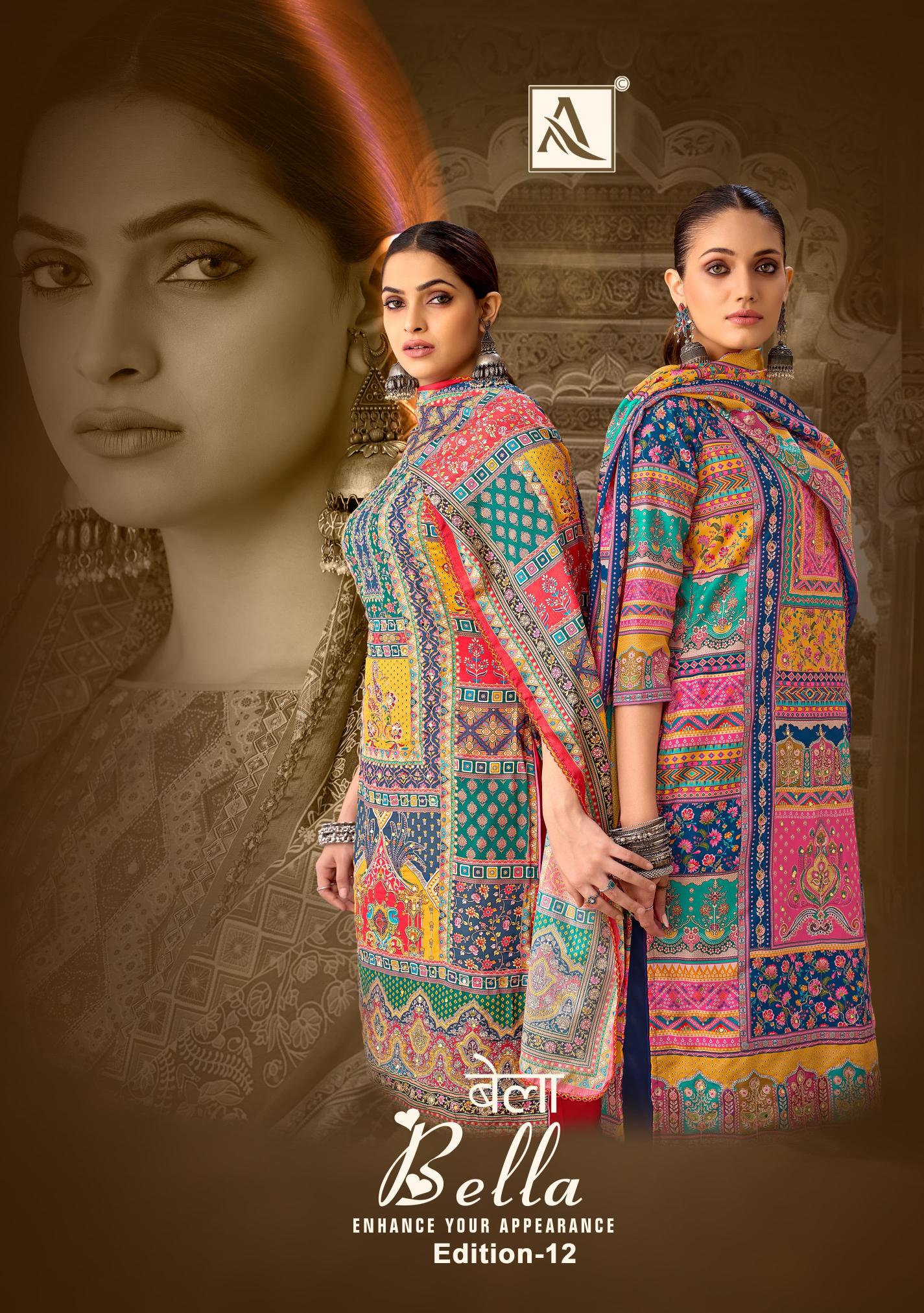 Alok Bella Vol 12 wholesale online shopping dress material cash on delivery