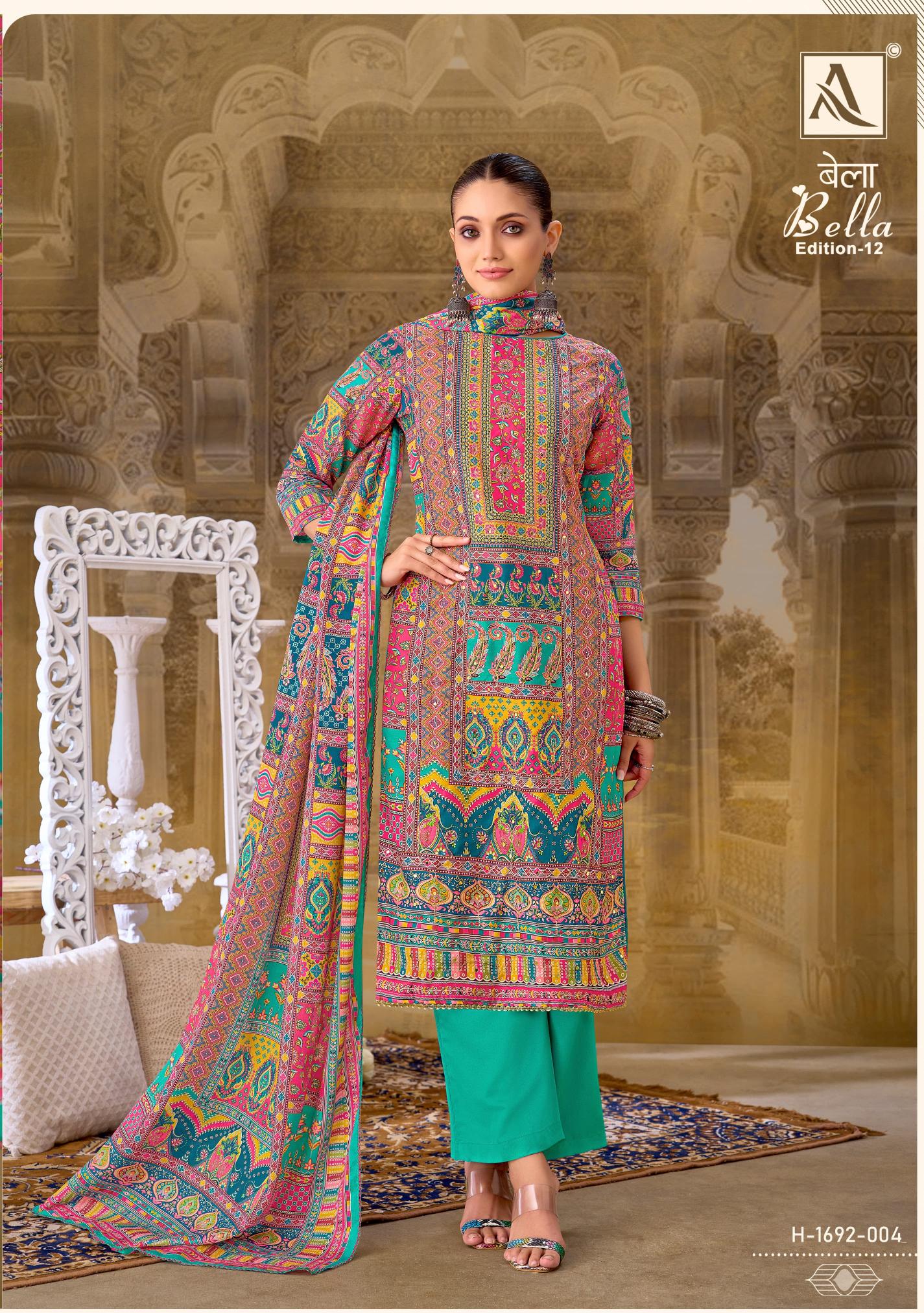 Alok Bella Vol 12 wholesale online shopping dress material cash on delivery