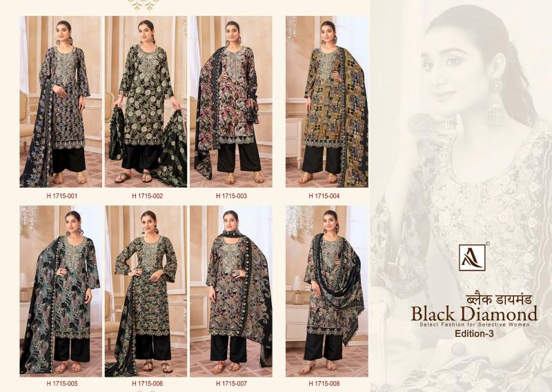 Alok Black Diamond Vol 3 dress material Wholesale Catalog