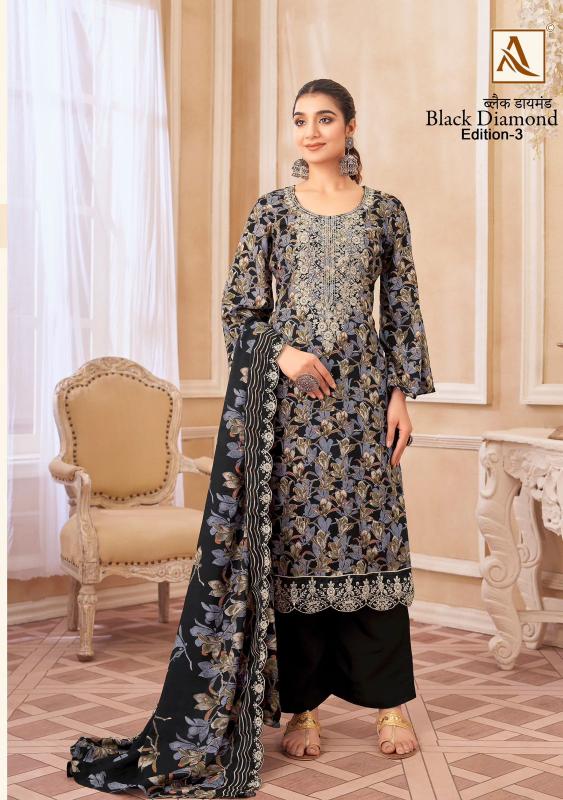 Alok Black Diamond Vol 3 dress material Wholesale Catalog