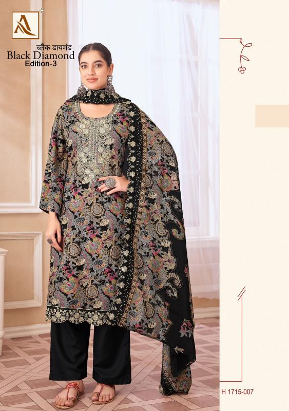 Alok Black Diamond Vol 3 dress material Wholesale Catalog