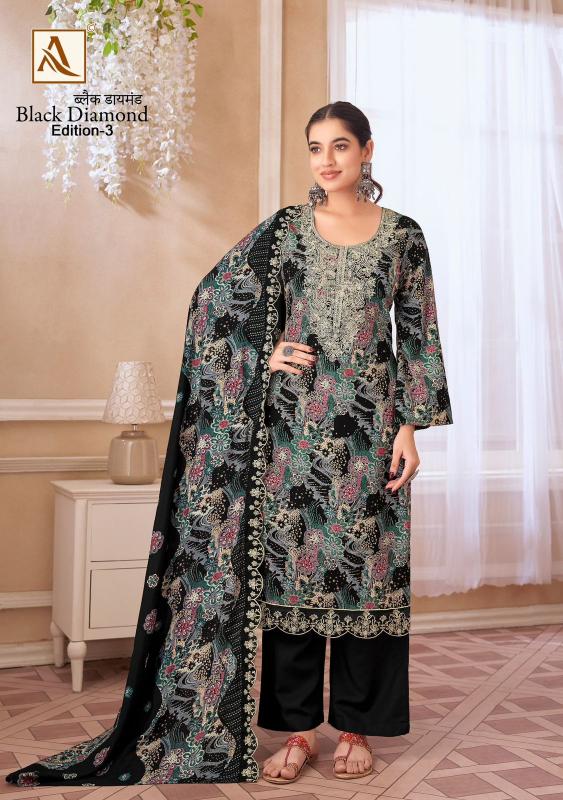 Alok Black Diamond Vol 3 dress material Wholesale Catalog