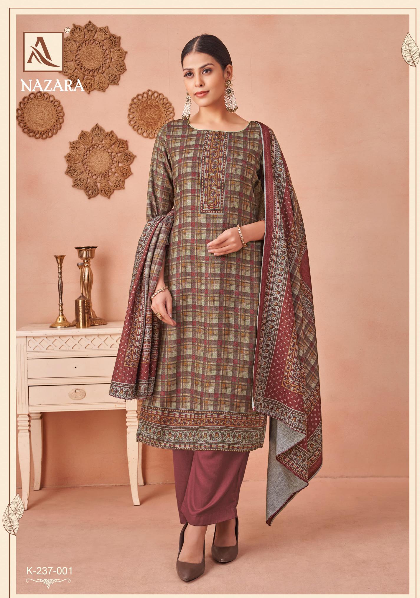 Alok Nazara ladies dress material wholesalers in delhi