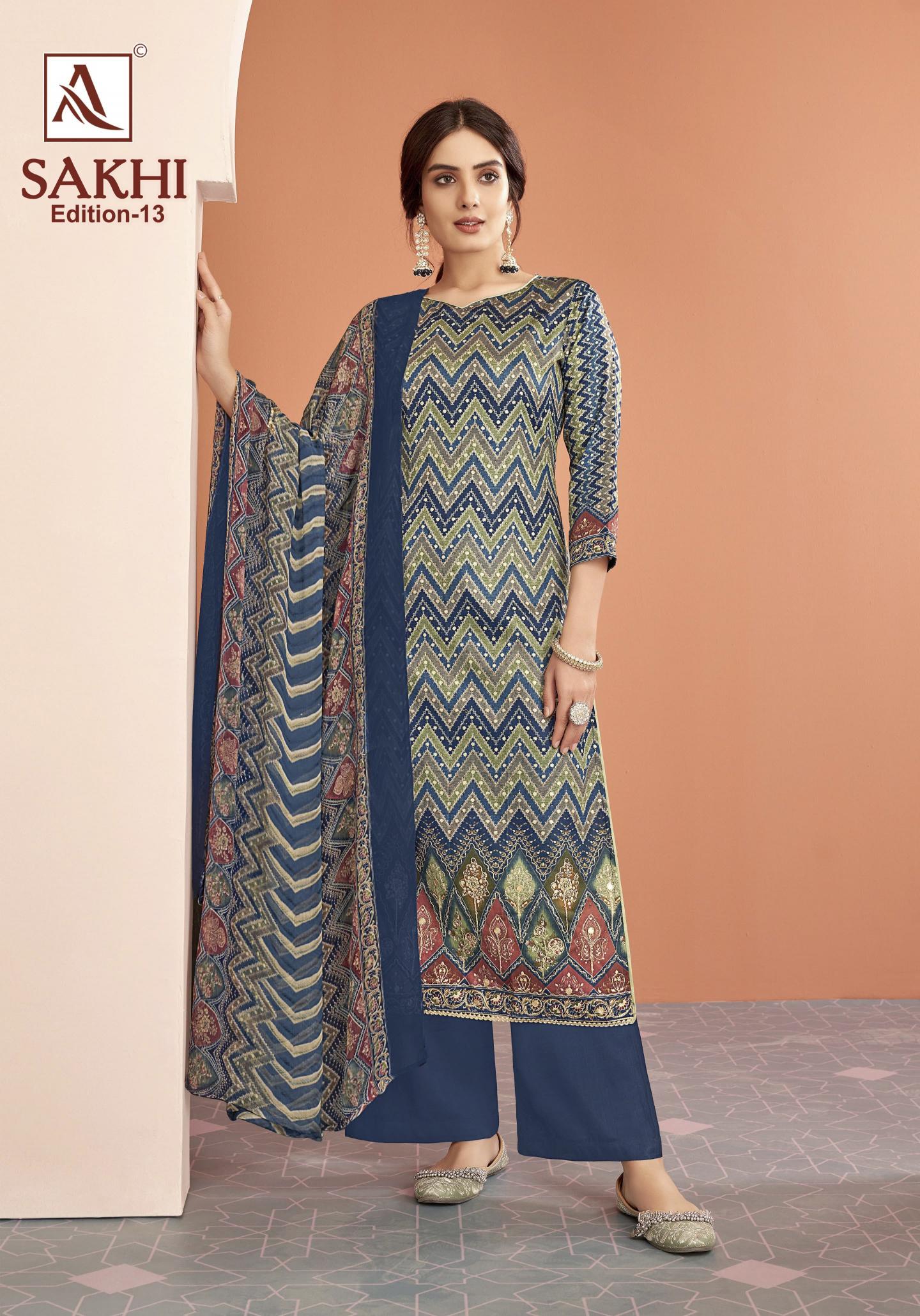 Alok Sakhi Vol 13 zubeda dress material wholesale