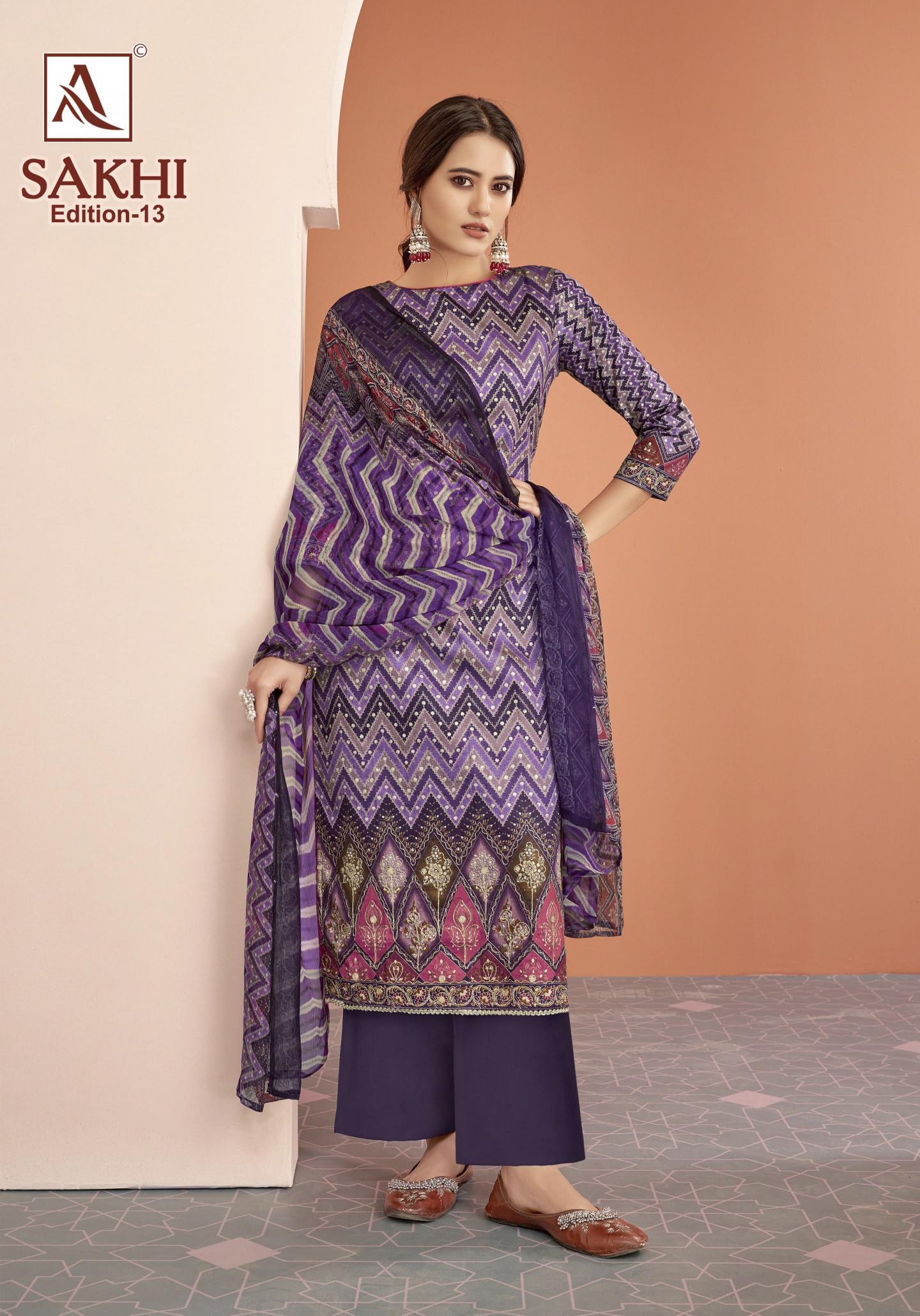 Alok Sakhi Vol 13 zubeda dress material wholesale