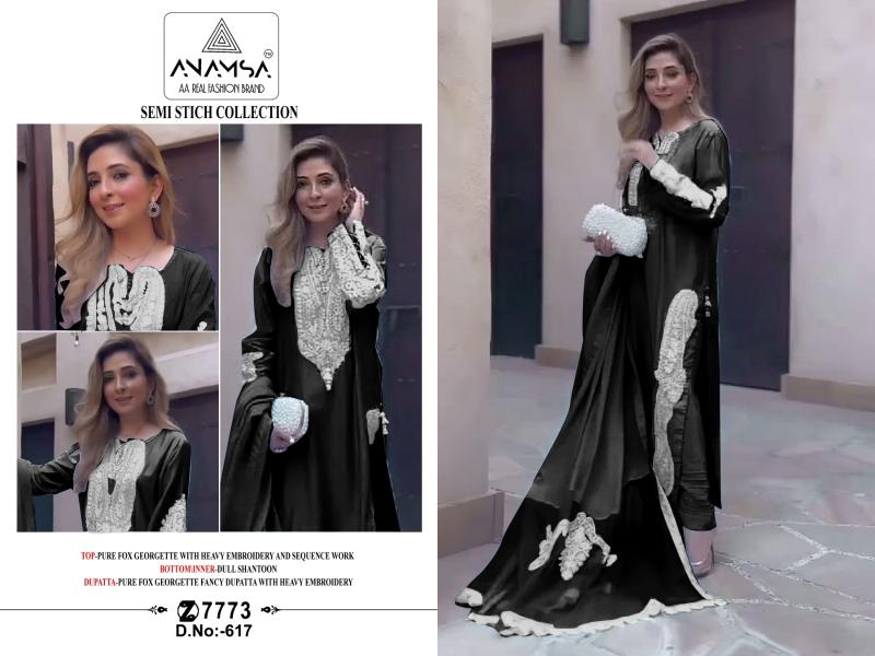 Anamsa 617 Georgette pakistani suits singles wholesale