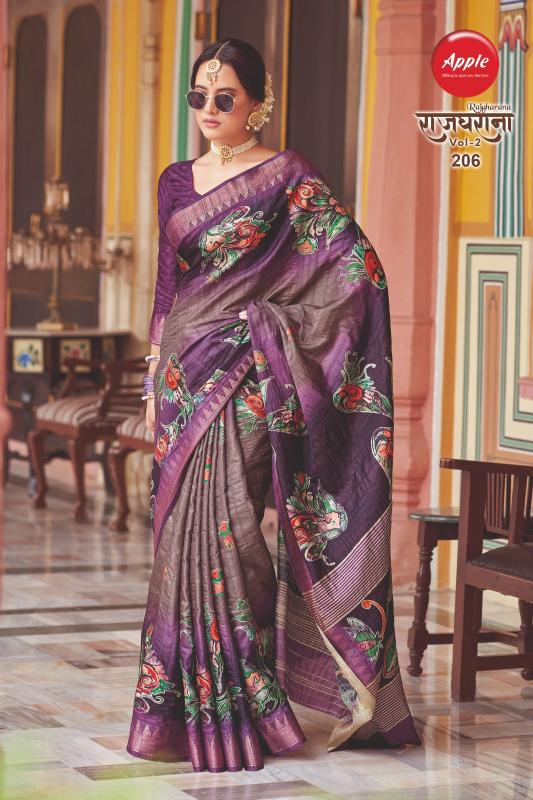 Apple Rajgharana Vol 2 Silk Blend latest designer saree india