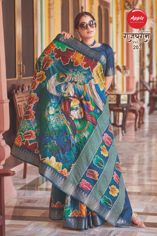 Apple Rajgharana Vol 2 Silk Blend latest designer saree india