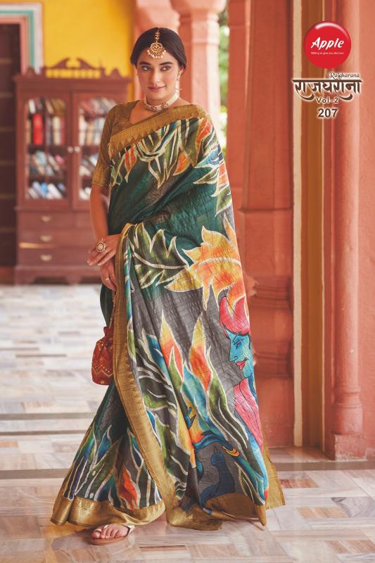 Apple Rajgharana Vol 2 Silk Blend latest designer saree india