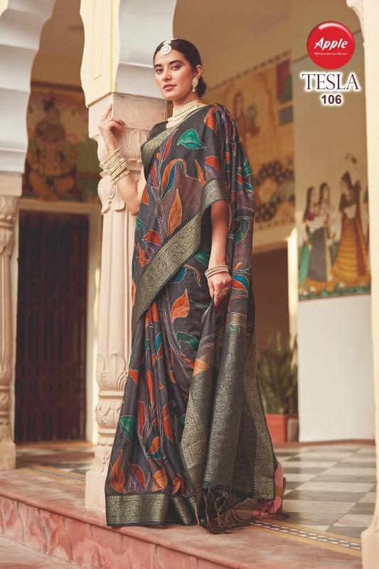 Apple Tesla Beautiful Silk Woven Saree evening sarees online india