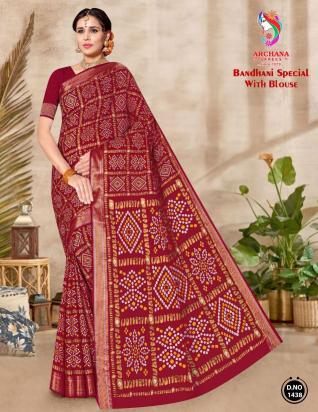 Archana Bandhani Special – Cotton sarees - Wholesale Catalog