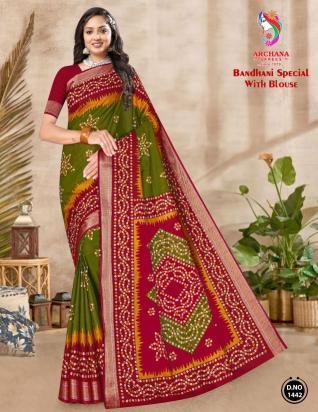 Archana Bandhani Special – Cotton sarees - Wholesale Catalog