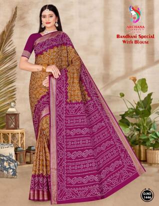 Archana Bandhani Special – Cotton sarees - Wholesale Catalog