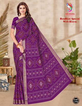 Archana Bandhani Special – Cotton sarees - Wholesale Catalog