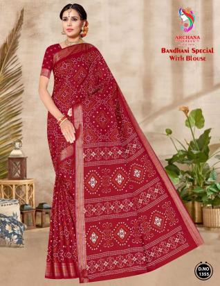 Archana Bandhani Special – Cotton sarees - Wholesale Catalog