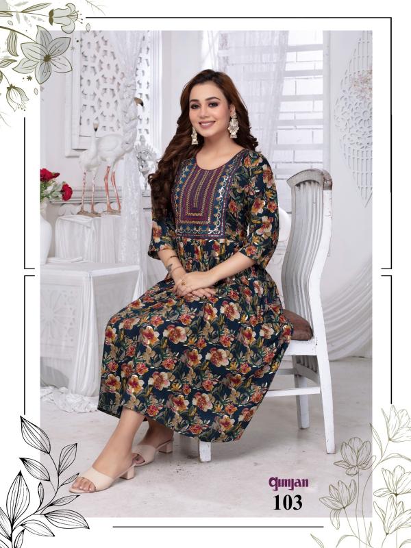 BEAUTY QUEEN GUNJAN VOL.2.1 dfab india kurtis