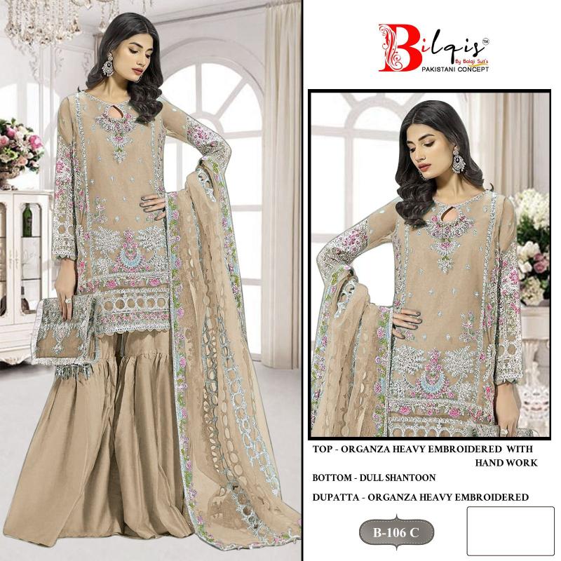 Bilqis B 106 A To D Pakistani Suits Wholesale Catalog