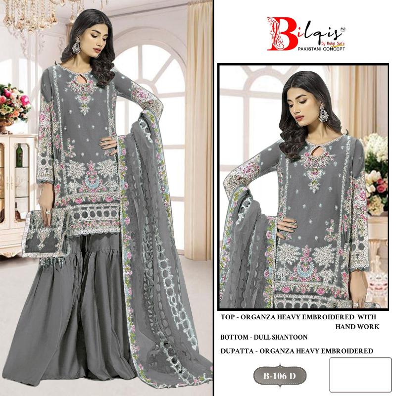 Bilqis B 106 A To D Pakistani Suits Wholesale Catalog