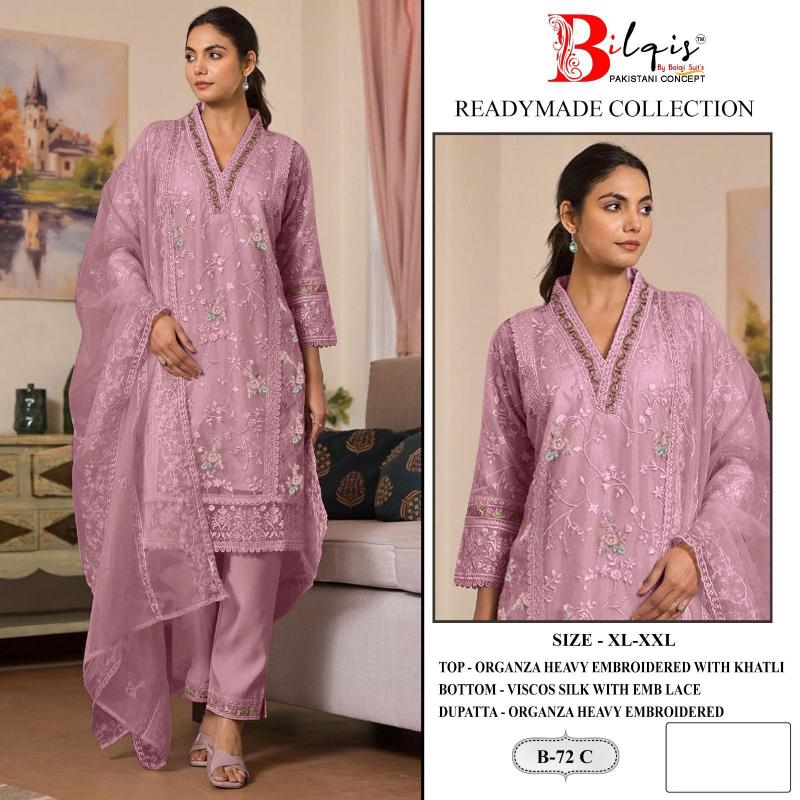 Bilqis B 72 A to D Pakistani Suits Wholesale Catalog