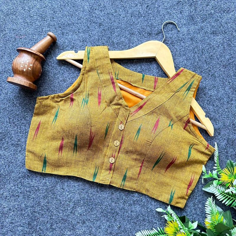 Blousewala Pure Ikkat Cotton blouse piece wholesale in mumbai