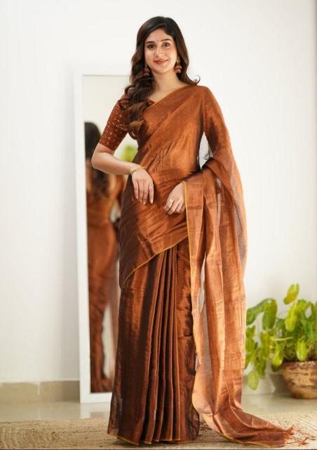 Blousewala Tissue cotton most popular sarees in india