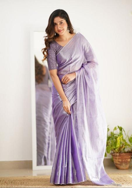 Blousewala Tissue cotton most popular sarees in india