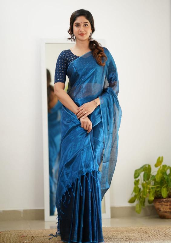 Blousewala Tissue cotton most popular sarees in india