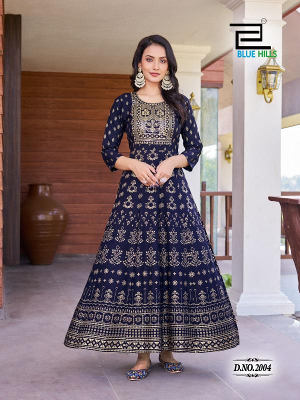 Blue Hills Pushpa 2 lowest price of round kurtis in india