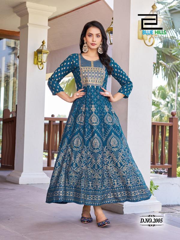 Blue Hills Pushpa 2 lowest price of round kurtis in india