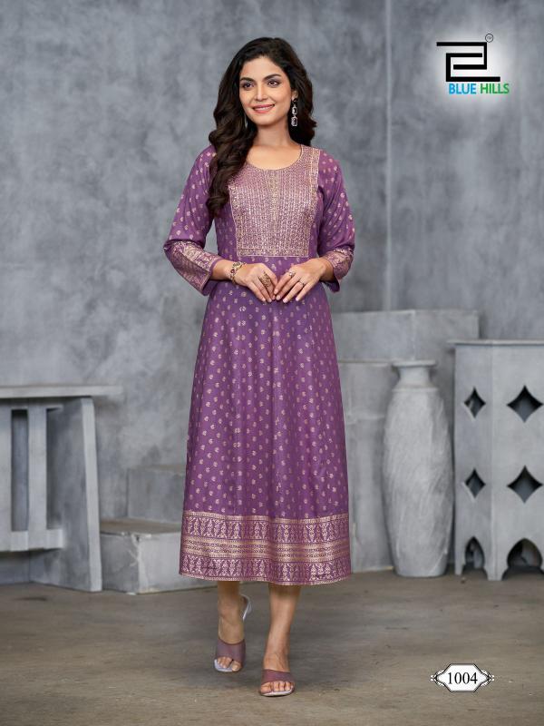 Blue Hills Womaniya Plus Vol 1 Rayon Designer Kurti Wholesale Catalog