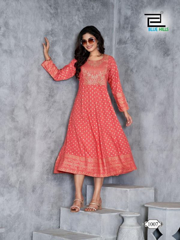 Blue Hills Womaniya Plus Vol 1 Rayon Designer Kurti Wholesale Catalog