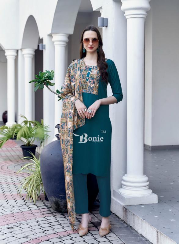 Bonie Divya Vol 1 plain black kurti online india