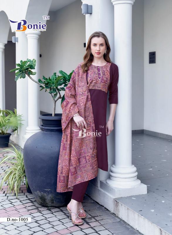 Bonie Divya Vol 1 plain black kurti online india