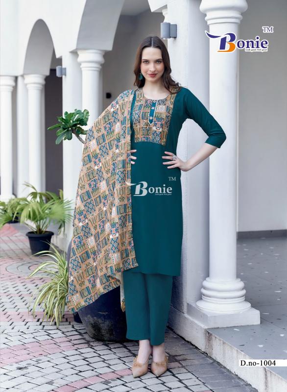 Bonie Divya Vol 1 plain black kurti online india