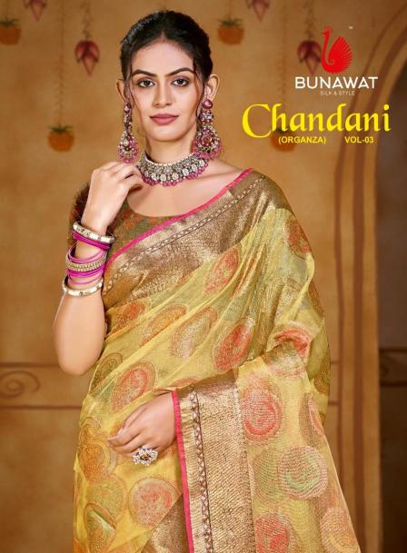 Bunawat Chandani Vol 3 organza saree online india